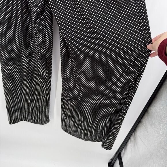 Zara Black & White Polka Dot Trouser Pants Belted Size Small - Picture 10 of 13